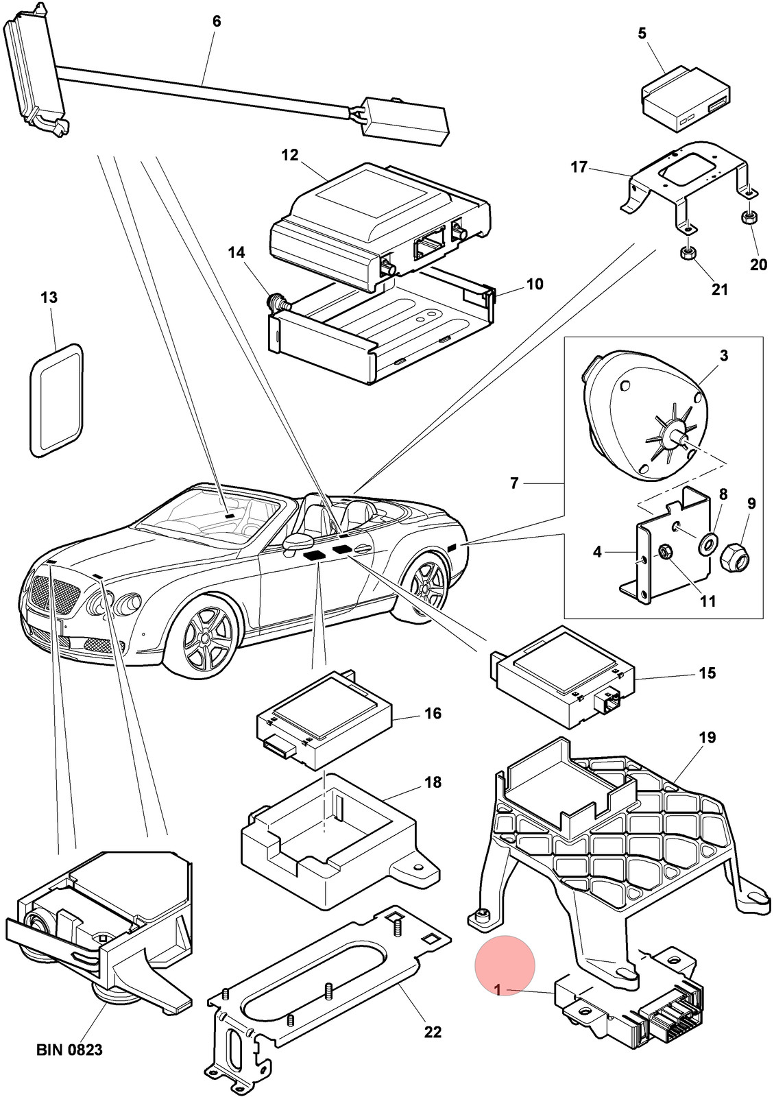 Bentley Continental GT 2004-2019 Front Right Anti-lift sensor
