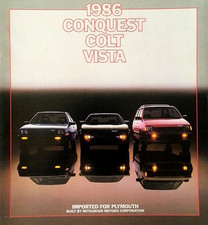 1986 PLYMOUTH CONQUEST COLT VISTA dlx brochure catalog US 86 Mitsubishi Starion