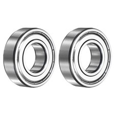 2Pcs 6205ZZ Deep Groove Ball Bearing, 25x52x15 mm Double Shielded Chrome Steel