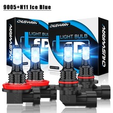 Led Headlight Bulbs Conversion Kit 9005 H11 High Low Beam Bright Ice Blue 8k