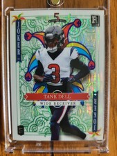 Tank Dell rookie joker green 1/1 football card, 5 card draw wildcard