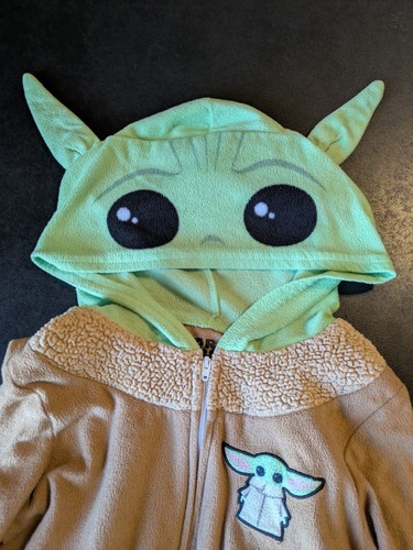 Baby Yoda Union Suit Pajamas One Piece Boys Girls Star Wars Mandalorian Size 8