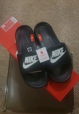 Nike Victori One Slides Black White Sandals Active CN9675-002 Men's NEW