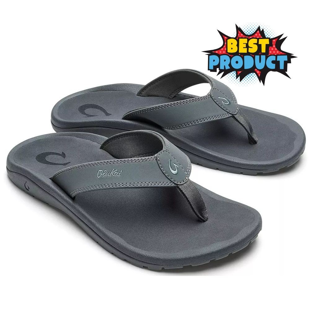 ✨SALE🎁 OluKai Men's ‘Ohana Flip Flop Size 7.0-15.0 Rock/Rock