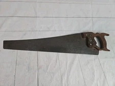 Vintage  Warranted  Superior Hand Saw 27" Over All 8 Points Per Inch