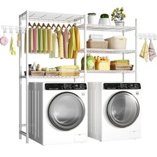 U6 Clothes Drying Rack 5tier Over Washer And Dryer Laundry Room Storage And Orga