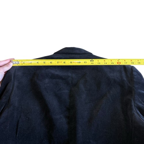Vtg Y2K Juicy Couture Blazer Men's Velvet Black 40 Vampire Goth Witchy Jacket - Photo 10/10