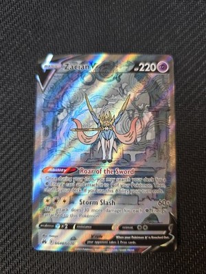 Pokemon Zacian V GG48/GG70 Crown Zenith: Galarian Gallery Holo NM