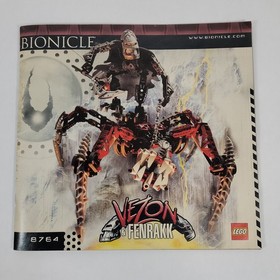LEGO Bionicle Titans VEZON & FENRAKK Set 8764 w/ Manual No Cape Light-Up Brain