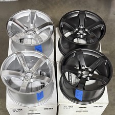 Used 18x9.5 MRR VP5 Custom 5x114.3 45 73.1 Mix 2 Gun Metal 2 Silver Wheels set(4