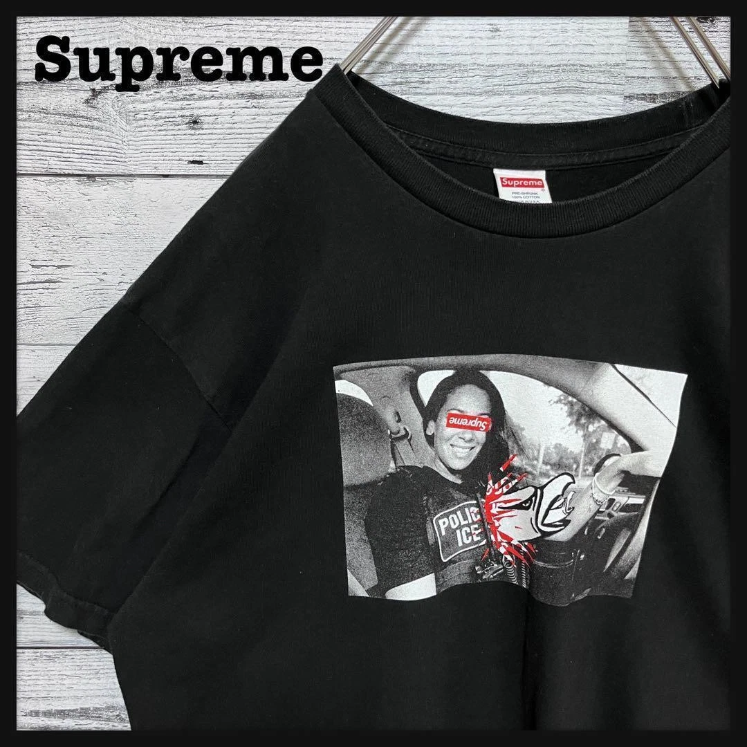 Supreme Homme L Anti Tie Hero Collaboration T Shirt Vhtf Difficile à Obtenir Iconic Uaed