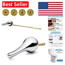 Stylish Chrome Toilet Handle Flush Lever - Front Mount, Easy Installation