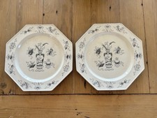 Antique Pair Of 19thCentury Minton English Chinoiserie Century Octagonal Plates