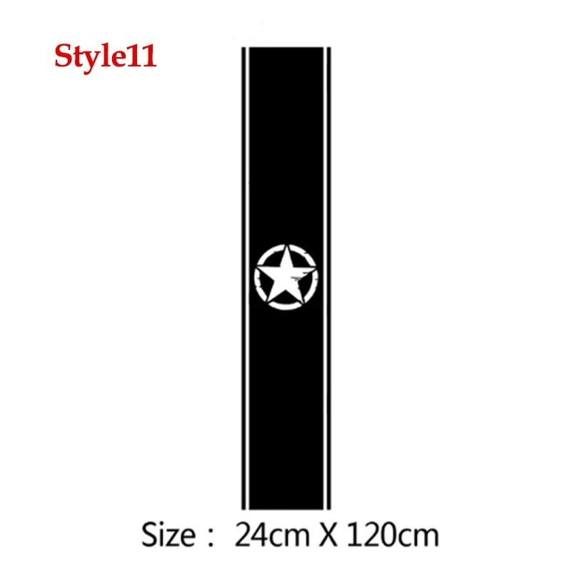 Bonned Car Sticker Car Hood Stripe Decal Vinyl Sticker Auto Body Racing Style Exterior ...