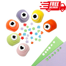 6 Pcs Paper Cutter for Crafts Hole Puncher Punches Tool Set Circle Flower Paper
