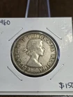 Silver 1960 Canadian 50-Cent Half Dollar Coin Queen Elizabeth II 80% Silver