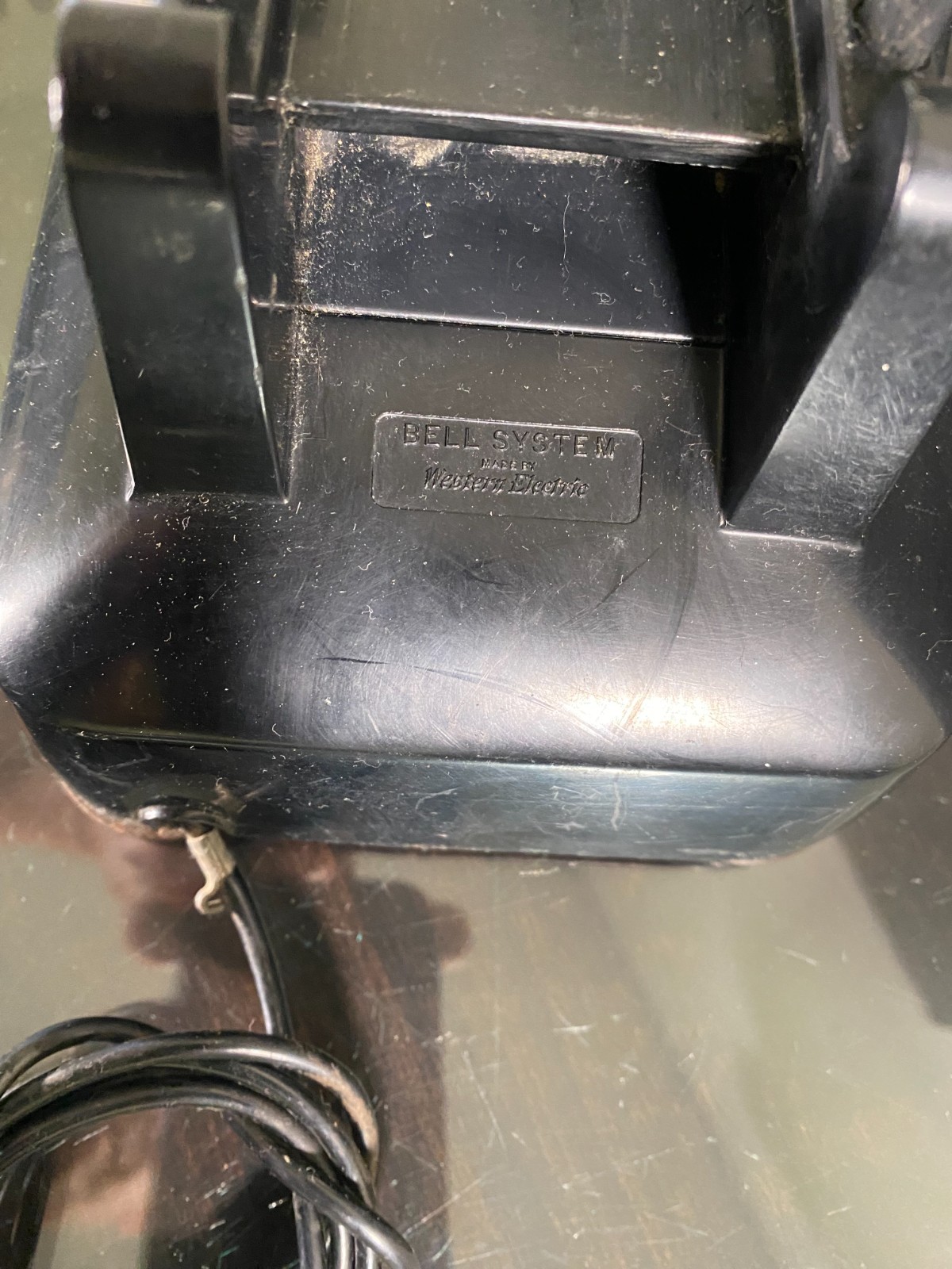 Bell System WESTERN ELECTRIC Rotary Desk Telephone 500 Black 1962 w/Metal Dial