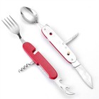 6 In 1 Multifunctional Cutlery Foldable Fork Spoon Camping Hiking Travel Cutlery