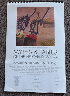 Myths & Fables African Diaspora 2000 Calendar Hamilton Hill Albany NY 17x11