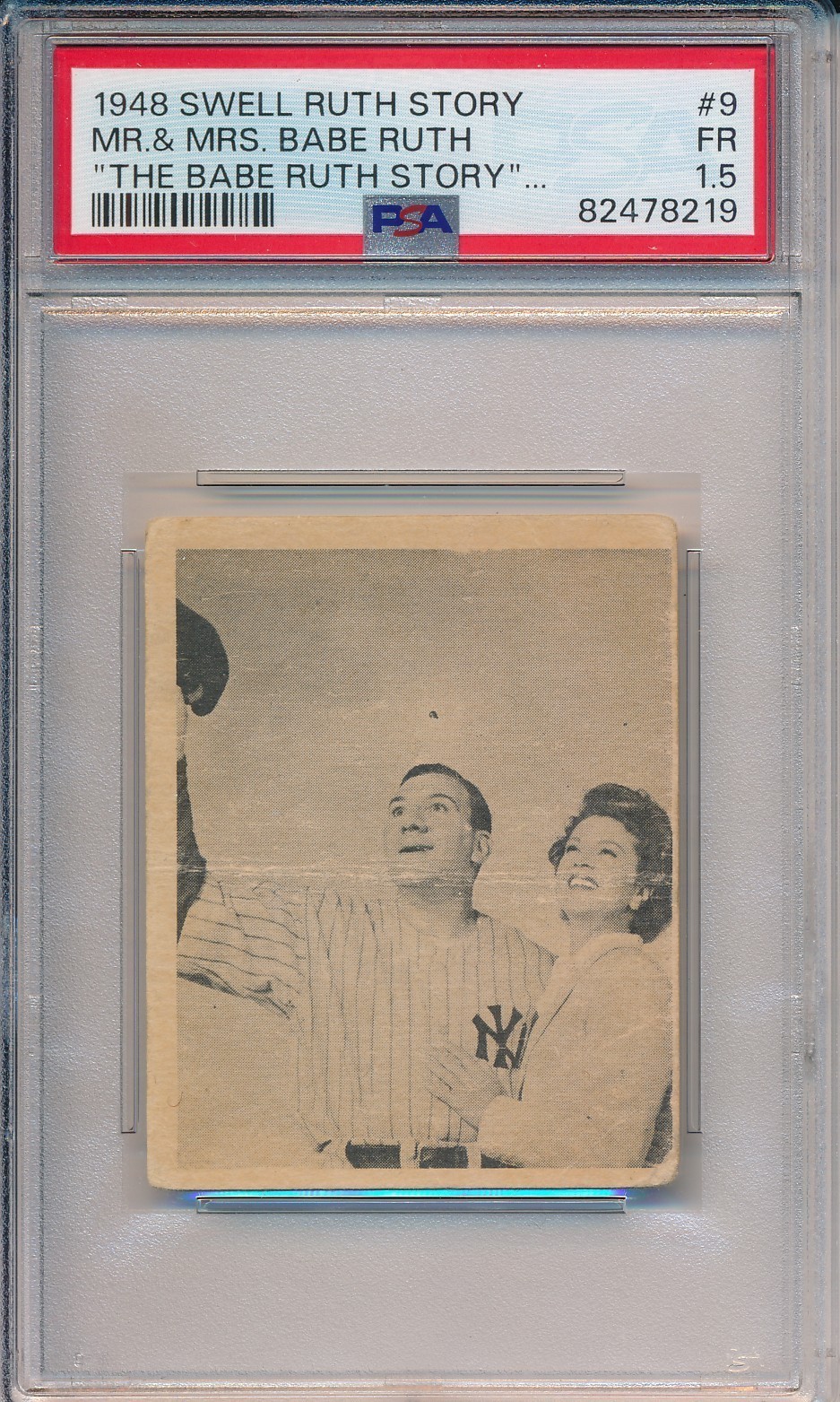 1948 SWELL RUTH STORY #9 MR. & MRS. BABE RUTH - PSA 1.5 FR (SVSC) NEWLY GRADED!