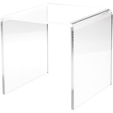Plymor Clear Acrylic Square Display Riser, 10" H x 10" W x 10" D 3/8" thick 