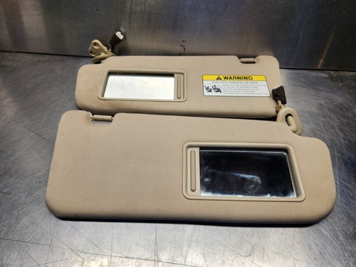 07-09 Hyundai Santa Fe Front Left LH & Right RH Illuminated Sun Visor Tan Pair - Picture 2 of 13