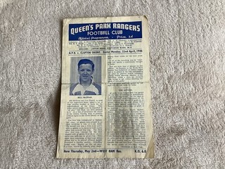Queens Park Rangers QPR V Clapton Orient. 22nd Apr 1946. 3rd Division South Cup