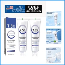 Hydroxyapatite Toothpaste 4.23 oz - Fluoride-Free Mint for Enamel Care (2 Pack)