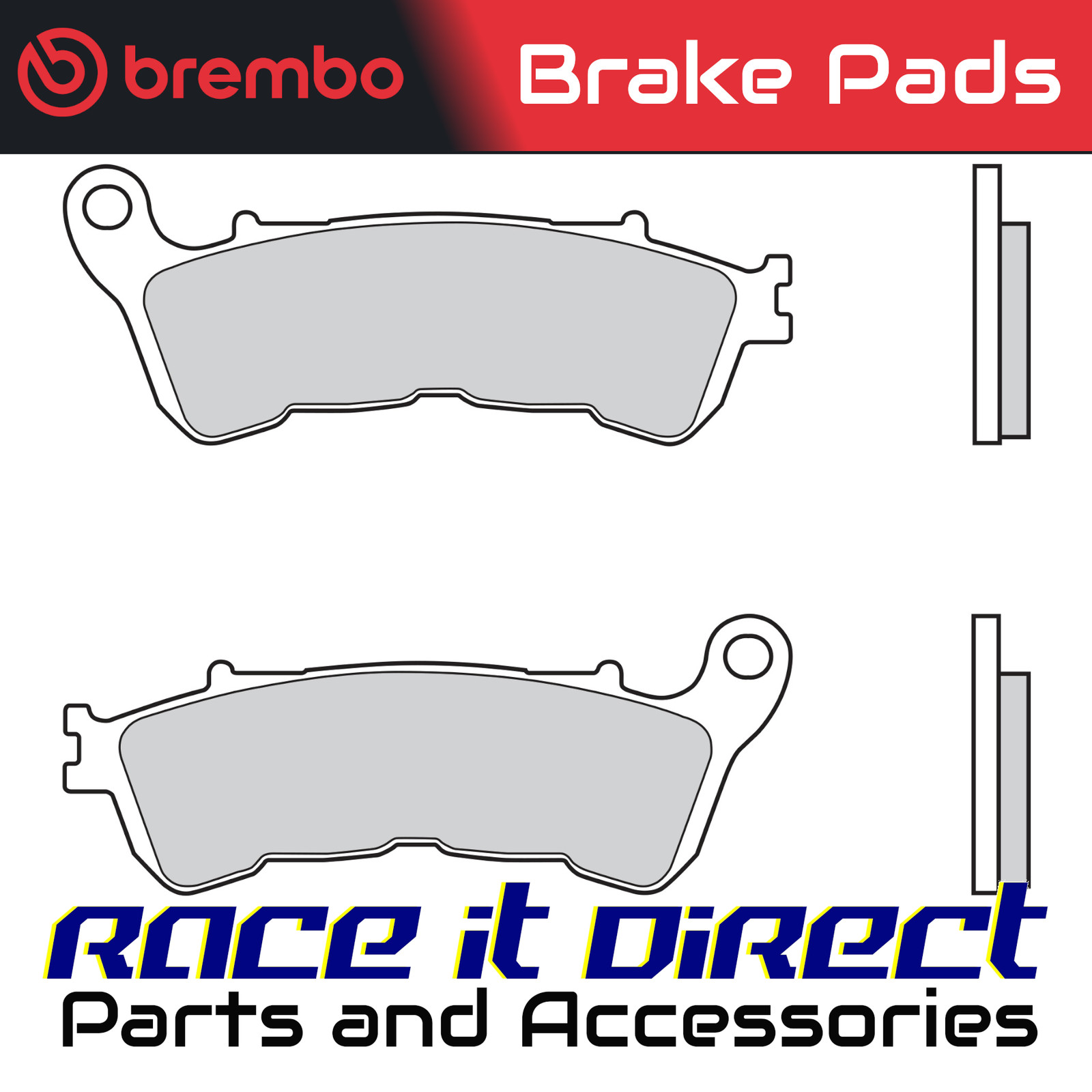 LA brake pad Fits Honda XL 700 VA 08-13 Brembo Long Front Sintered 1 Set Road - Image 8