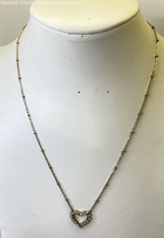 Kendra Scott Gold Tone Rhinestone Openwork Pendant necklace 3.6g