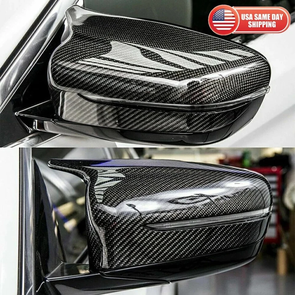 Tapa de cubierta de espejo retrovisor de fibra de carbono real 2 piezas para BMW G20 G21 G22 G30 G31 G11 G14 G15 Foto 2 de 4