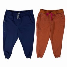 Figs Zamora Jogger Blue Orange Technical Collection Pockets Size XL Scrub F4