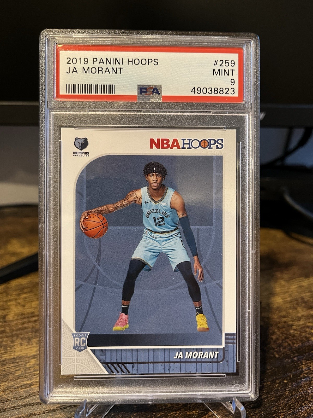 2019-20 Panini NBA HOOPS Ja Morant #259 PSA 9