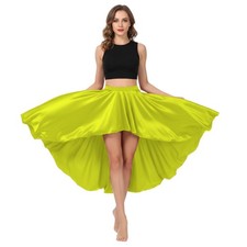 New Fashion Up Down Skirt Satin High low skirt Asymmetrical Skirts S47
