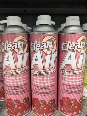 Hi-Tech Clean Air Odor Eliminator Cherry Scent 14.5oz Can Spray 