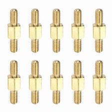 10 Pcs Double Ended Copper Stud Nut, M3x17mm Male to Male