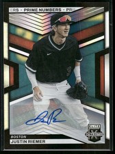 #52 Justin Riemer 2023 Panini Elite Extra Edition #/60 Auto Prime Numbers B