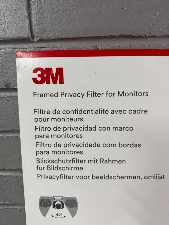 3M PF220W1F Framed Privacy Filter for 22" Widescreen Monitor 16:10 - Image 3 of 4