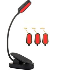 Rechargeable Clip on Blue Blocking Amber LED Light for Reading in Bed