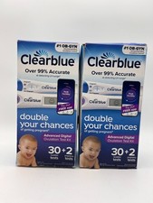 2x CLEARBLUE ADVANCED DIGITAL OVULATION TEST KIT 30 2 EXP 12/26 SEALED MR 504