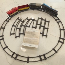 Vtg Louis Marx Streamline Mechanical Train Set wind up Locomotive USA Works