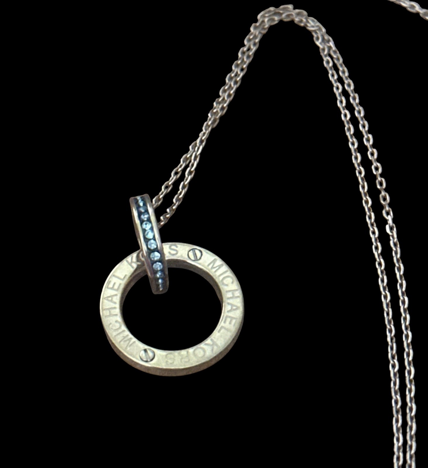 Michael Kors Double Interlocking ring Necklace- r… - image 2