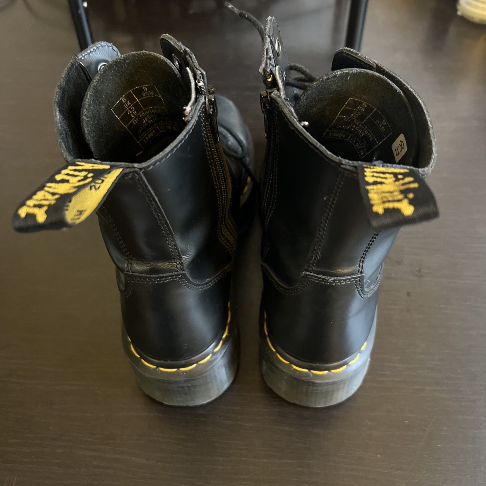 Doc Martens Jadon US Mens 9 Womens 10.5 Black Leather Platform Combat Boots thumbnail 4