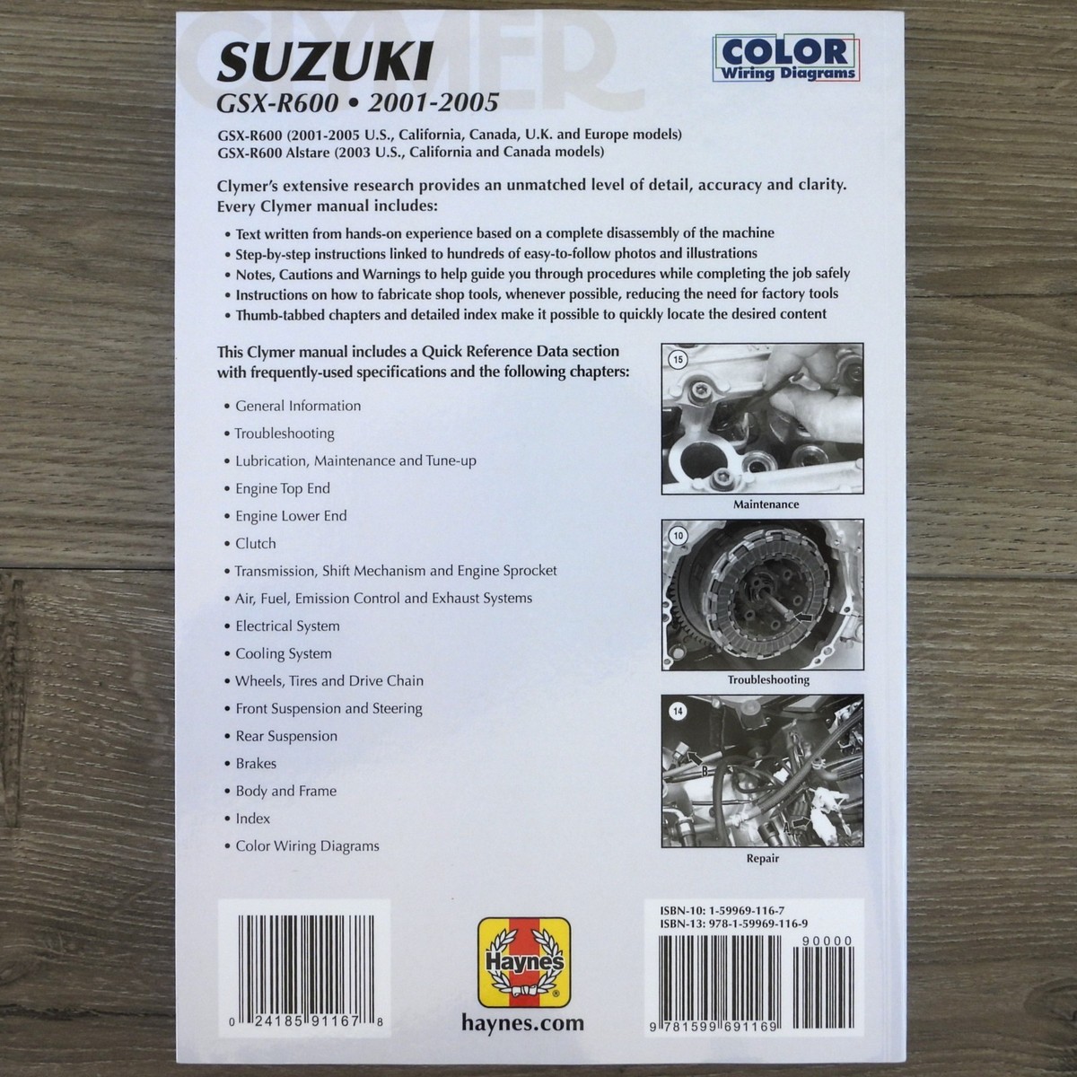 2001-2005 Suzuki GSXR600 GSXR 600 CLYMER SERVICE & REPAIR MANUAL