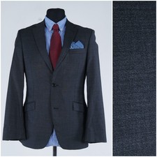 Mens Grey Sport Coat 40R US Size POLICKE Wool Blazer Jacket