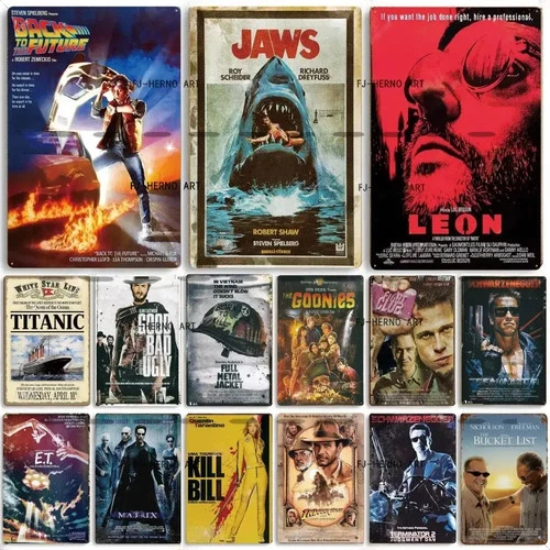 Films Tin Metal Sign Old Movie Metal Plaque Poster Vintage Wall 8x12