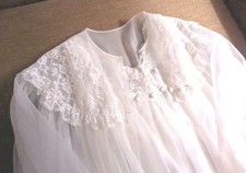 Vintage 1960s Bridal White Pinehurst Lingerie-Nightgown Robe Set