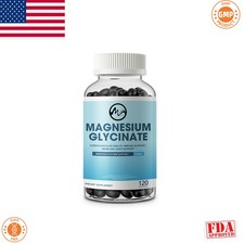 Magnesium Glycinate 500mg - 120Capsules For Sleep, Stress Relief Support Bone