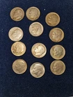 Vintage Lot Coins 12 Roosevelt Silver Dimes all D worn see PICS