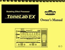 Vox ToneLab EX Modeling Effect Processor 2-in-1 OWNER'S MANUAL
